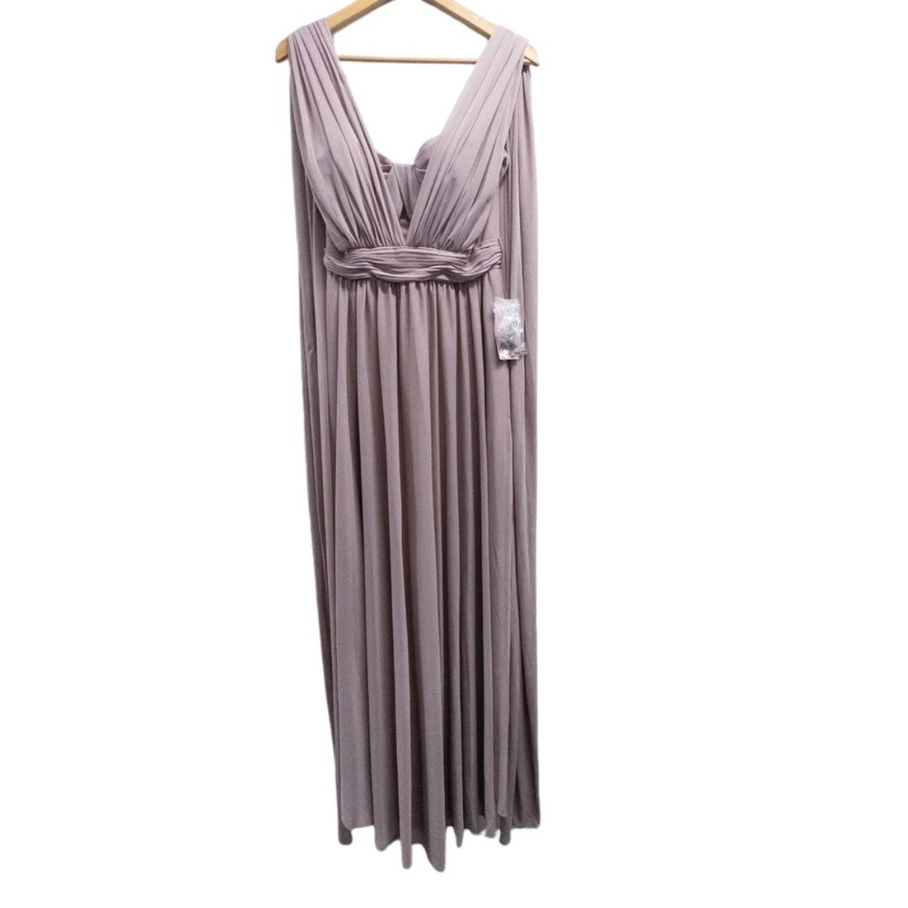 Birdy Grey Chicky Dress Women Medium Mauve Convertible Chiffon Bridesmaid Formal